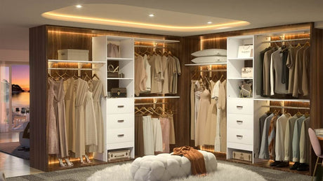 Unikito 96 Inches Closet System - Ideal Solution for Cluttered Bedroom