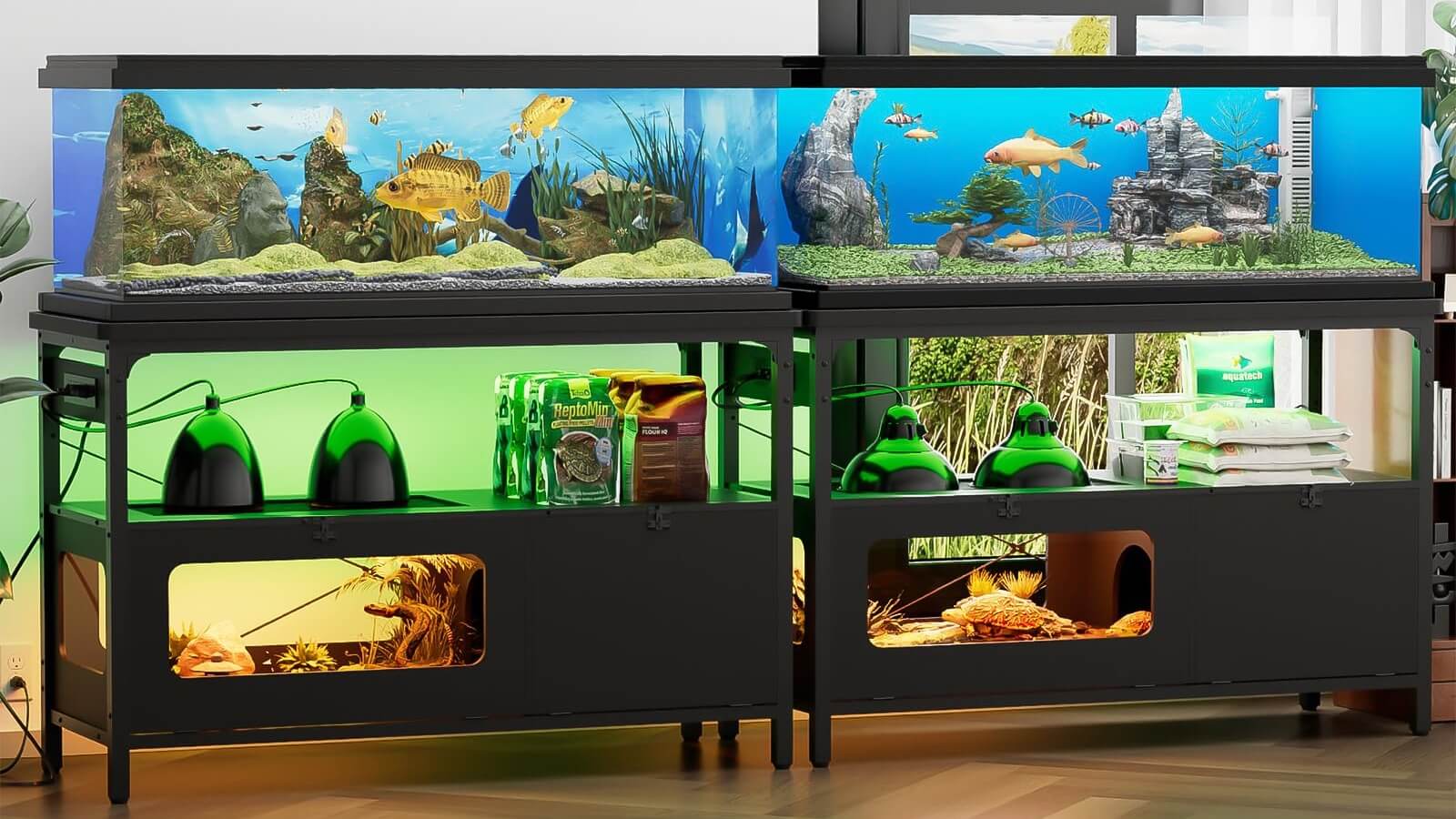 Unikito New Aquarium Fish Tank Stand - Ideal Fish Tank and Reptile Tank Stand