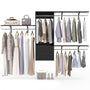 20'' - 96'' Wall Mounted Closet System with 2 Wooden Drawers and 4 Hanging Rods, 1000 lbs Capacity