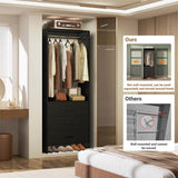 2FT Stand Closet System with 3 Wood Drawers, 24 Inch Clothes Storage Organizer for Closet & Bedroom