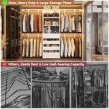 4-9FT Walk-in Closet System with 4 Drawers & Hanging Rods