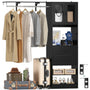 5FT Walk-in Closet System with Drawers & Doors, 60'' Wardrobe Closet with Hanging Rod, for Bedroom, Closet