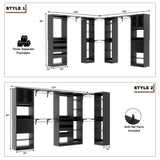 3-in-1 Walk in Closet System with Drawers and Shelves, Heavy Duty Closet Organizer System, 80'' Height, 2000 LBS Weight Capacity