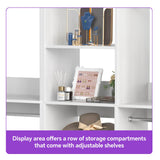 3-in-1 Closet Systems, Walk-in Closet System with Drawers and Shelves