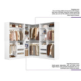 3-in-1 Closet Systems, Walk-in Closet System with Drawers and Shelves