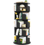 5-Tier Rotating Bookshelf, Wooden Spinning Bookshelf Tower, Suitable for Small Spaces Such as Bedroom, Stury Room