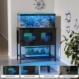 40 Gallon Fish Tank Stand with Power Outlets and RGB LED Lights