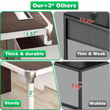 Unikito L Shaped Desk with File Cabinet and Power Strip, Reversible Corner Office Desk with LED Lights, Large L-Shaped Computer Desk with Drawer and Storage for Home Office, Soft Cushion