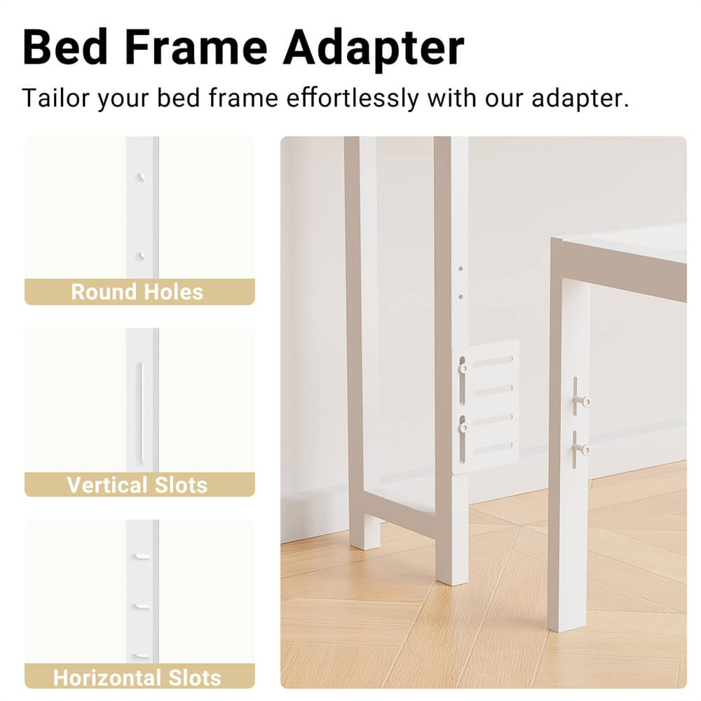 Full Size Bookshelf Headboard with Storage, Headboards with Outlets, and RGB LED Light