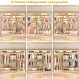 Closet Organizer System - 8FT Kids' Closet System with Cube Storage Organizer and 5 Hanging Rods