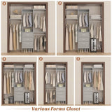 4FT Small Closet System with 3 Fabric Drawers, and 3 Adjustable Shelves