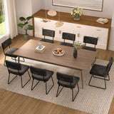 Velvet Dining Chair Sets, with Upholstered Backrest and Metal Legs