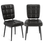 Leather Dining Chairs Sets, Upholstered Kitchen Dining Chairs with Thick Cushion