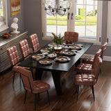 Leather Dining Chairs Sets, Upholstered Kitchen Dining Chairs with Thick Cushion