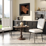 Leather Dining Chairs Sets, Upholstered Kitchen Dining Chairs with Thick Cushion