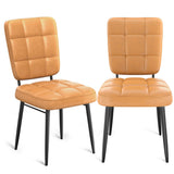 Leather Dining Chairs Sets, Upholstered Kitchen Dining Chairs with Thick Cushion