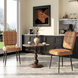 Leather Dining Chairs Sets, Upholstered Kitchen Dining Chairs with Thick Cushion