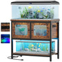 40 Gallon Fish Tank Stand with Power Outlets and RGB LED Lights