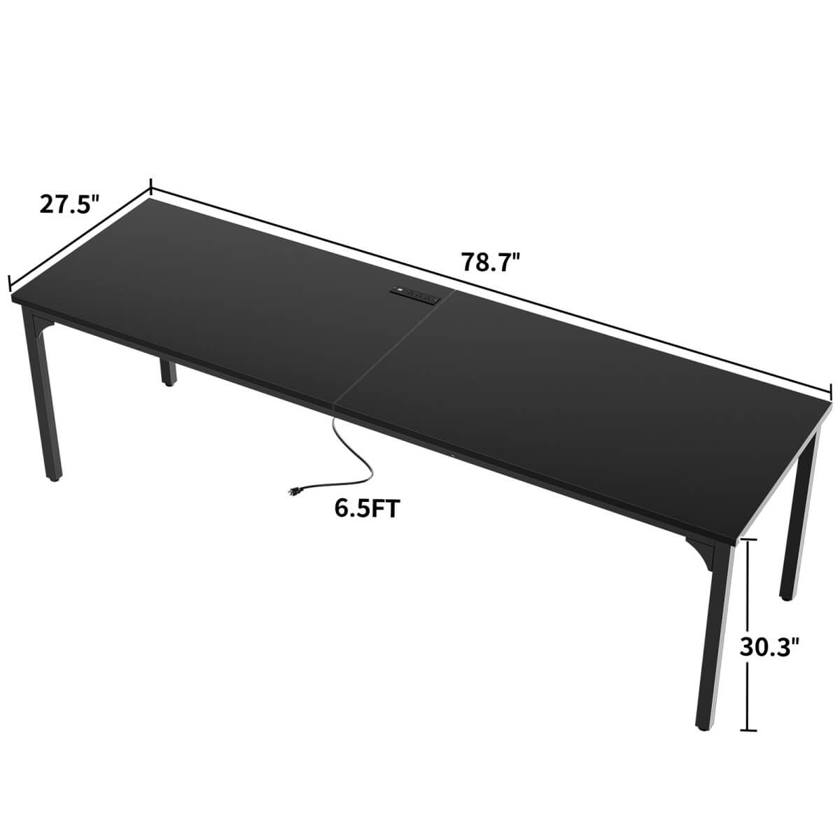 78.7 Inches 2 Person Desk with Power Outlet, Long Double Home Office Computer Desks