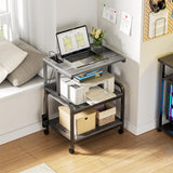 3-Tier Printer Stand on Wheels, with Power Outlets, Removable