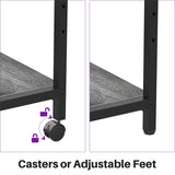 3-Tier Printer Stand on Wheels, with Power Outlets, Removable