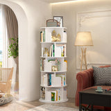 5-Tier Rotating Bookshelf, Wooden Spinning Bookshelf Tower, Suitable for Small Spaces Such as Bedroom, Stury Room