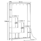 6-Tier Plant Stand with Grow Lights, Large Indoor Plant Holders Stand with Hanging Hooks