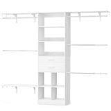 Closet Organizer System - 8FT Kids' Closet System with Cube Storage Organizer and 5 Hanging Rods